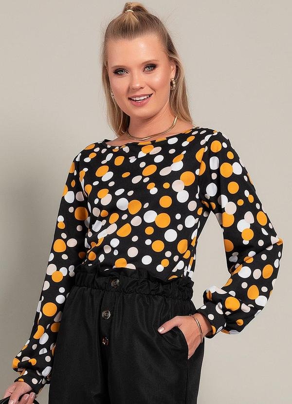 Imagem principal Blusa Poá Amarelo em Malha Moda Pop Moda Pop