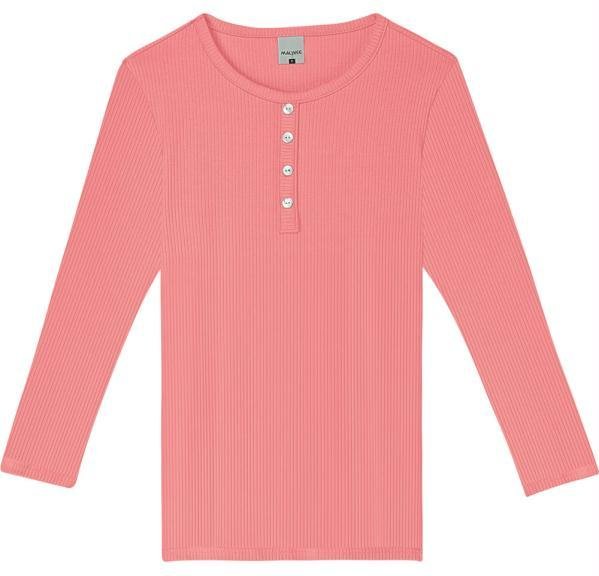 Imagem principal Blusa Rosa Canelada com Botões Feminino Malwee Malwee