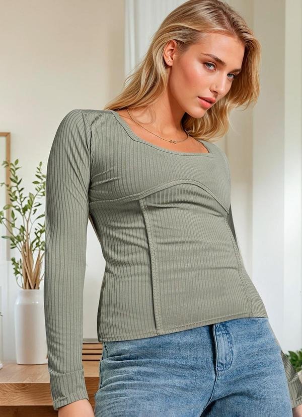Imagem principal Blusa Verde em Canelado Rosalie Rosalie