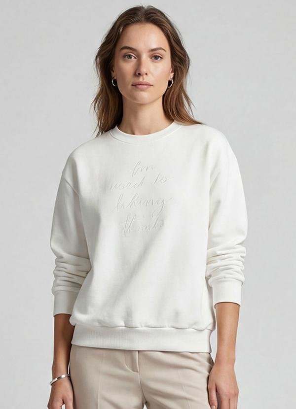 Blusão Feminino Moletom Peluciado Bege