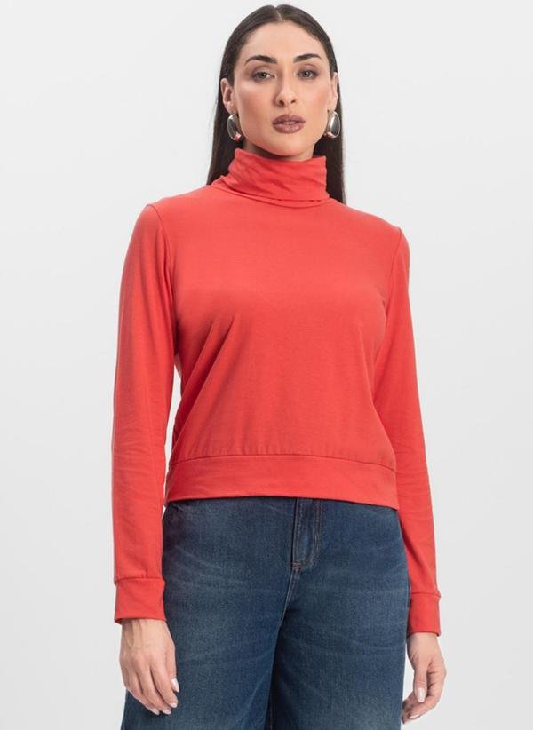 Imagem principal Blusão Gola Alta Feminino Laranja INFINITA COR INFINITA COR
