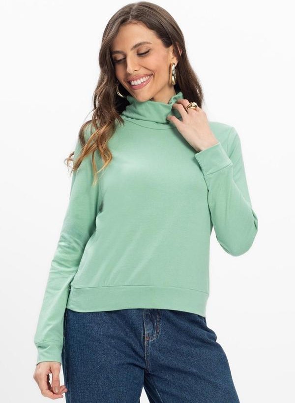 Imagem principal Blusão Gola Alta Feminino Verde INFINITA COR INFINITA COR