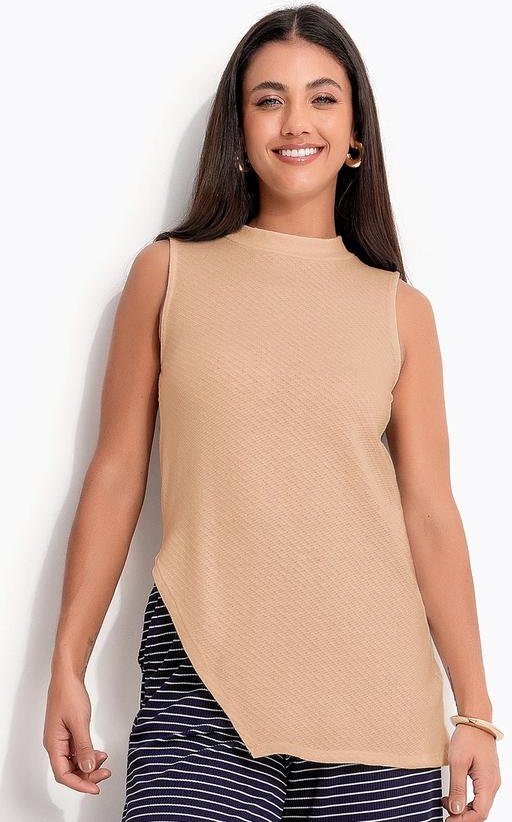 Imagem principal Blusa Bege em Malha Tricô Quintess Quintess