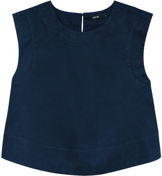 Imagem principal Blusa Box Sarjada Azul Marinho Enfim Enfim