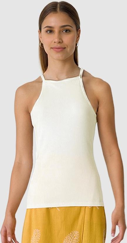 Blusa em Viscose Canelada Off White