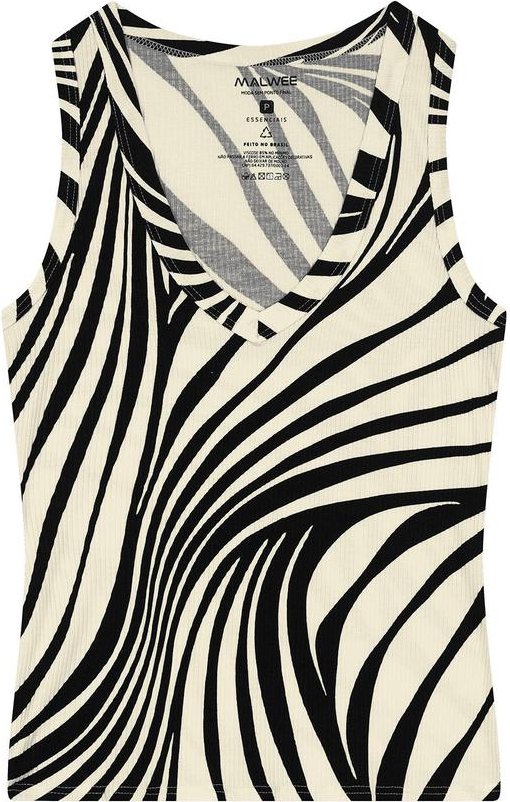 Blusa Fine Line em Viscose Canelada Creme