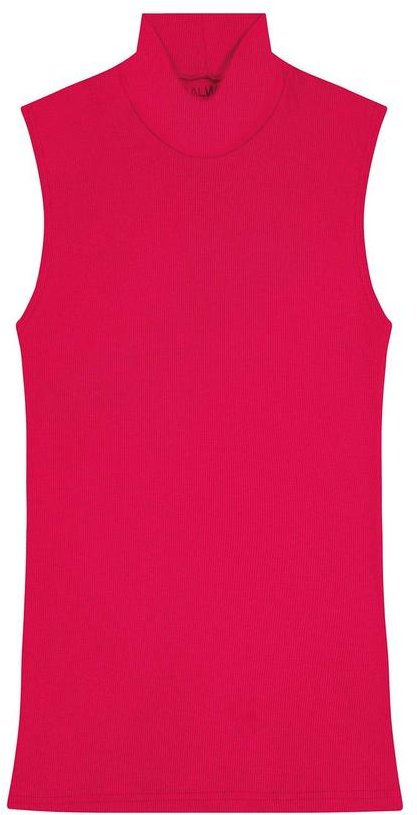 Blusa Justa em Ribana Rosa Escuro