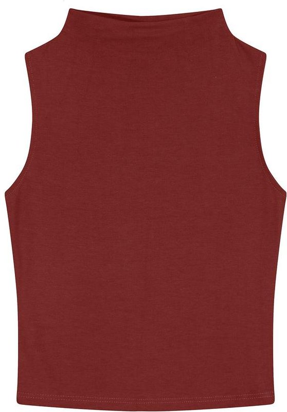 Blusa Justa em Viscose Bordô