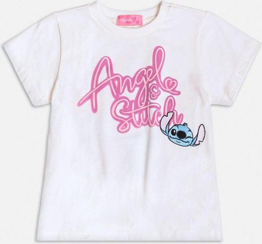 Imagem principal Blusa Manga Curta do Stitch com Patch Branco Momi Momi