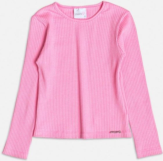 Imagem principal Blusa Manga Longa Básica Canelada Rosa Momi Momi