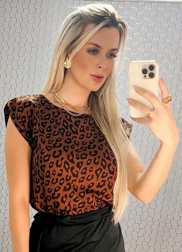 Imagem principal Blusa Oncinha com Ombro Deslocado Moda Pop Moda Pop