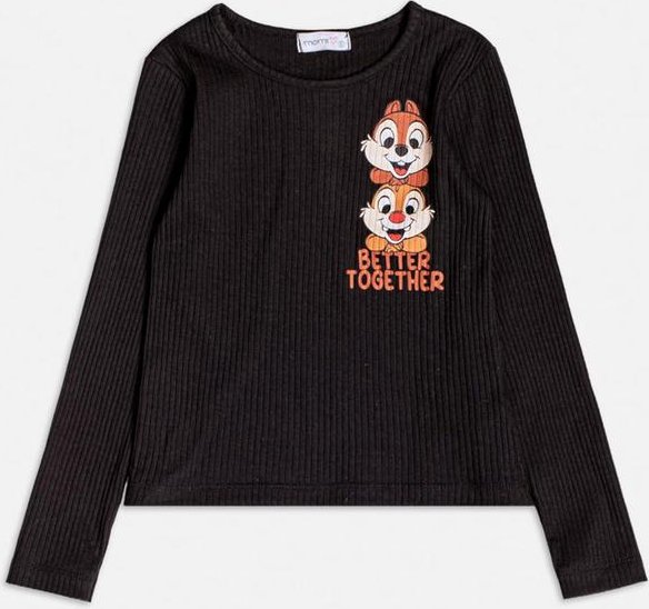 Imagem principal Blusa Preta Manga Longa do Tico e Teco Preto Momi Momi