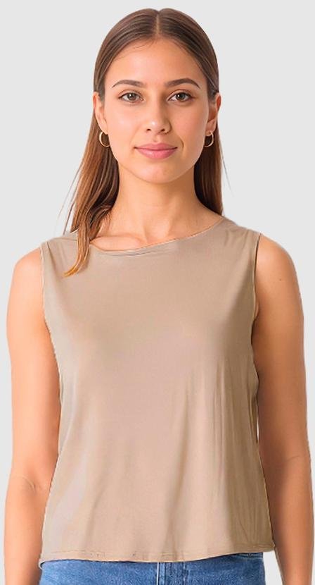 Imagem principal Blusa Reta em Viscose Marrom Claro Malwee Malwee