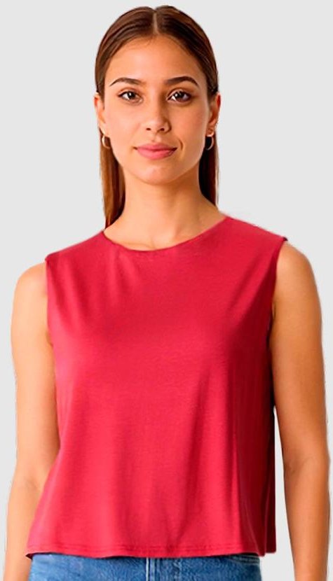 Imagem principal Blusa Reta em Viscose Vermelho Escuro Malwee Malwee