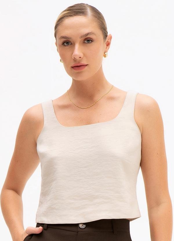 Imagem principal Blusa sem Manga em Viscose Fluid Aveia Geralda Principessa Principessa