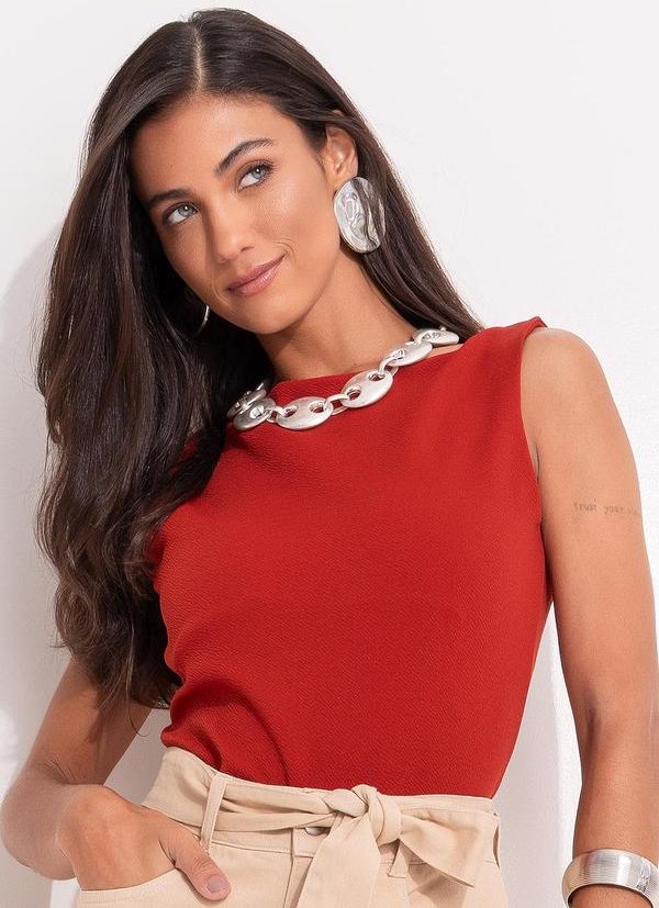 Imagem principal Blusa Terracota em Malha Crepe Quintess Quintess