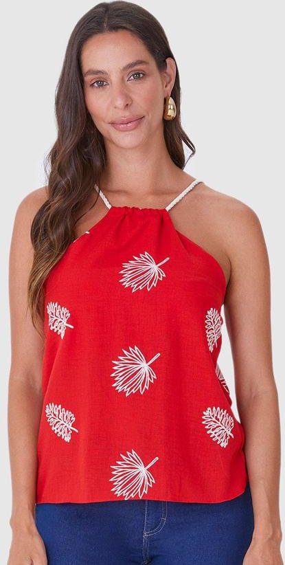 Imagem principal Blusa Veemelha Folhas com Torção Malwee Malwee