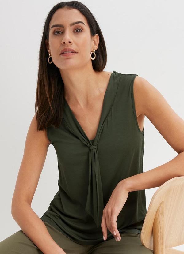 Imagem principal Blusa Verde Militar em Malha de Viscose Moda Pop Moda Pop