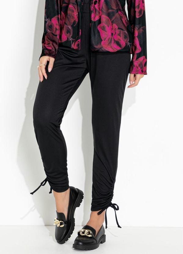 Imagem principal Calça Preta com Regulagem na Barra Moda Pop Moda Pop