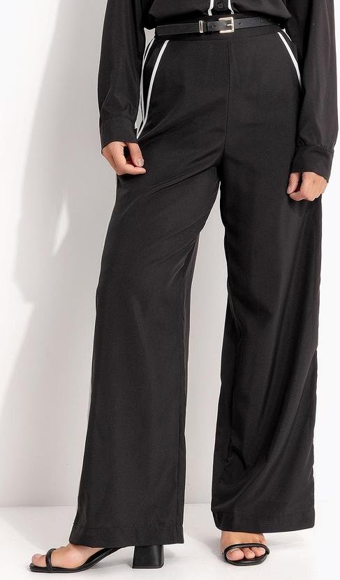 Imagem principal Calça Reta Preta Poliéster Quintess Quintess