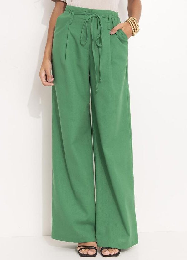 Calça Verde em Linho