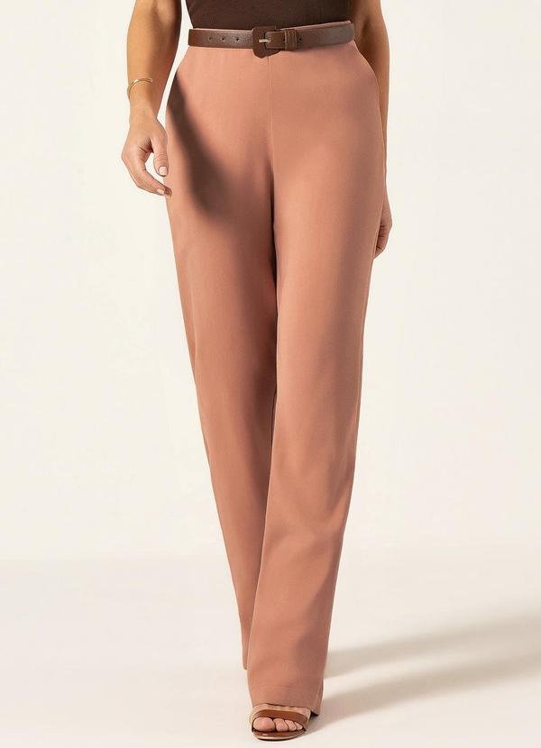 Calça Wide Leg Alfaiataria Keila Rosa Vintage