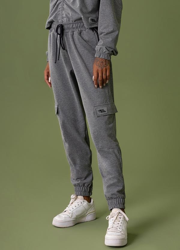 Imagem principal Calça Cargo Moletom Feminina Cinza The Philippines The Philippines