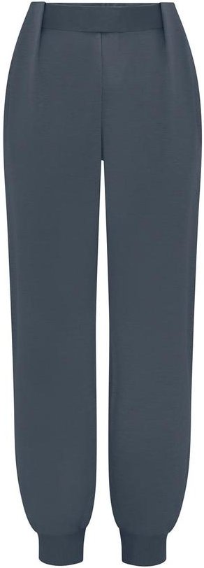 Calça com Barras Ajustadas em Moletom Azul