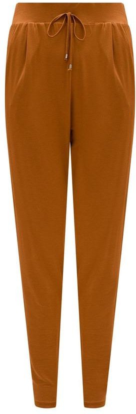 Calça com Bolsos e Cadarço em Moletom Laranja