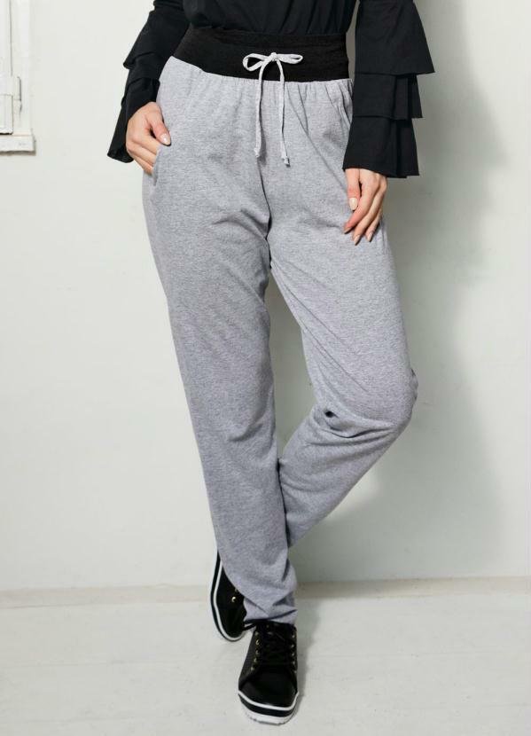 Imagem principal Calça Comfort Cintura Alta Mescla com Bolsos Moda Pop Moda Pop