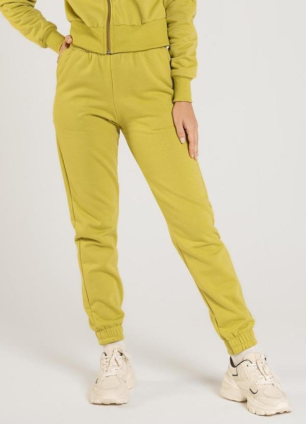 Calça em Moletom Feminino Verde
