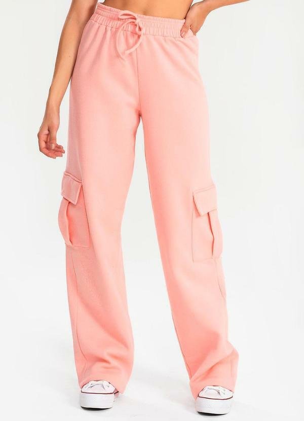 Imagem principal Calça Moletom Reta Cargo Blush Meu Jeans Meu Jeans