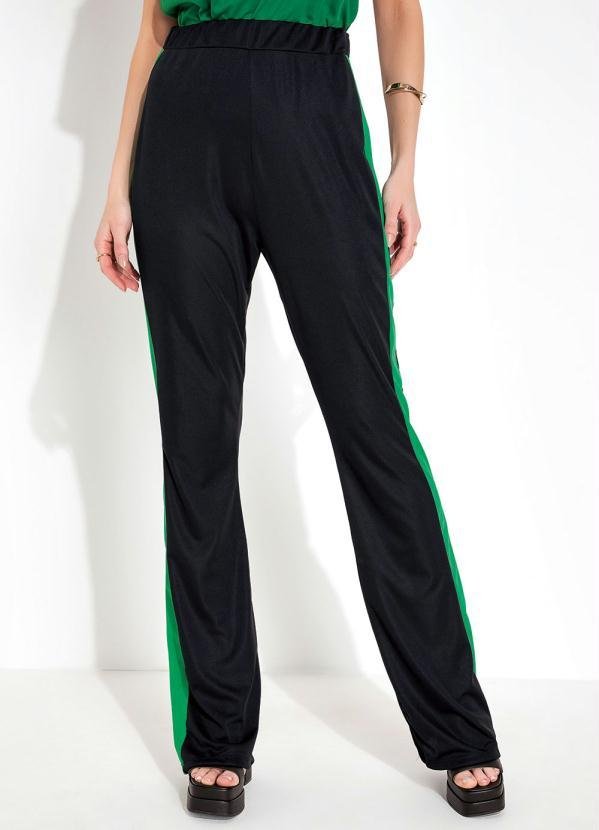 Imagem principal Calça Preta com Recortes Laterais e Amarração Moda Pop Moda Pop