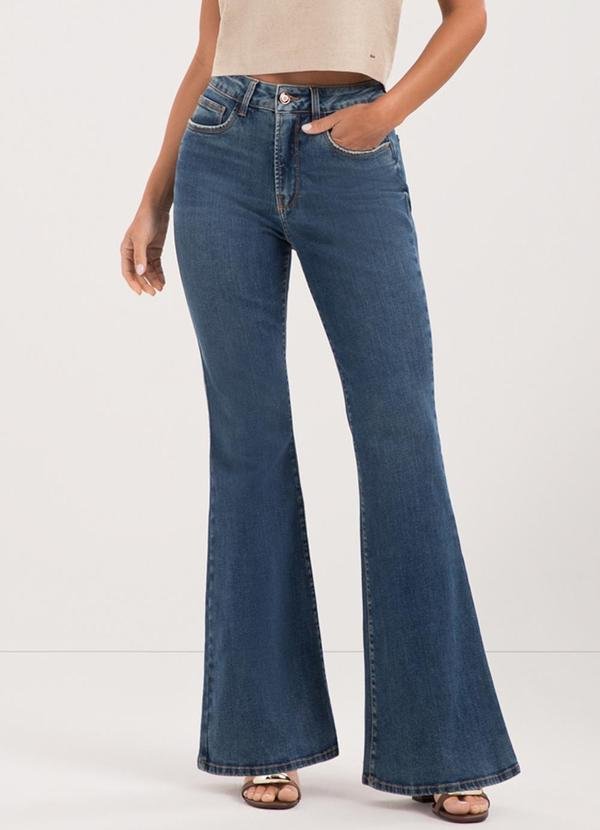 Calça Jeans Flare para Pequenas Azul
