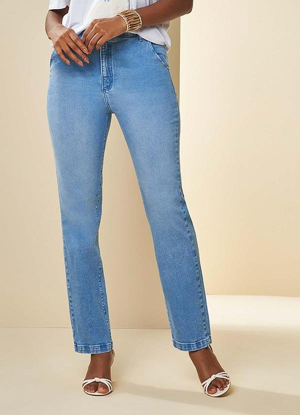 Calça Reta Slim Amarílis Azul