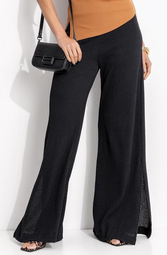 Calça Canelada Preto