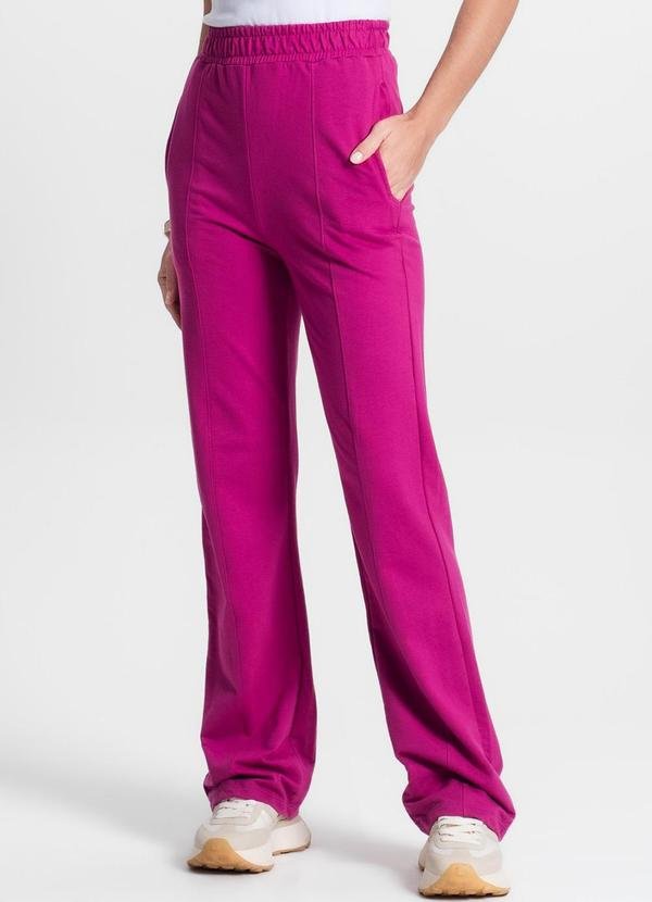 Imagem principal Calça Feminina Wide Leg Moletinho com Bolso Rosa Select Select