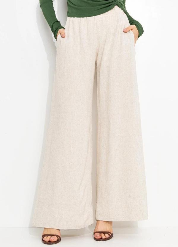 Imagem principal Calça Pantalona em ViscolinhoBege You Premium You Premium