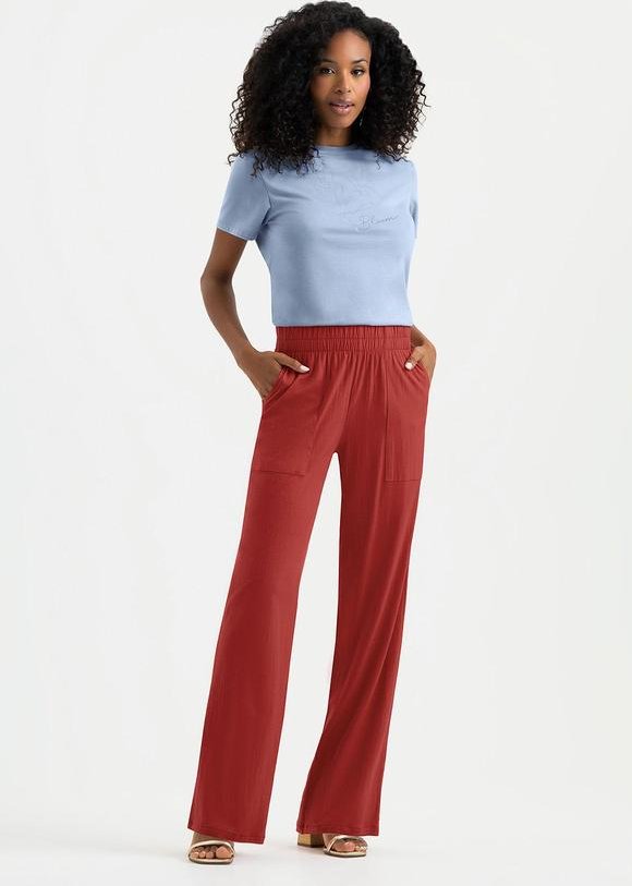 Imagem principal Calça Pantalona em Viscose Vermelho Cativa Cativa