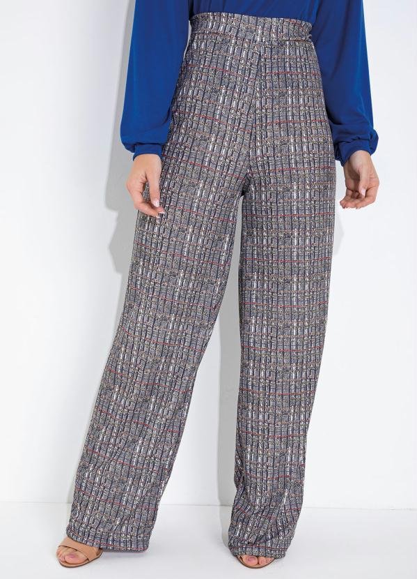 Imagem principal Calça Pantalona Xadrez Color Moda Pop Moda Pop