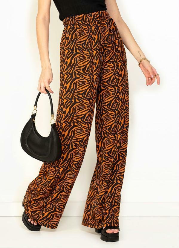 Imagem principal Calça Tigre Pantalona de Cintura Alta Moda Pop Moda Pop