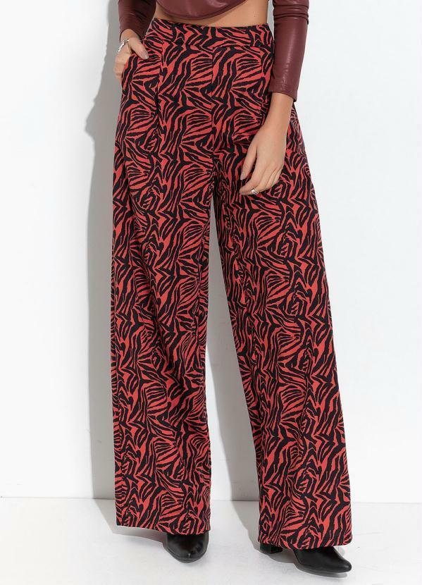 Imagem principal Calça Tigre Vermelha com Pregas na Cintura Moda Pop Moda Pop