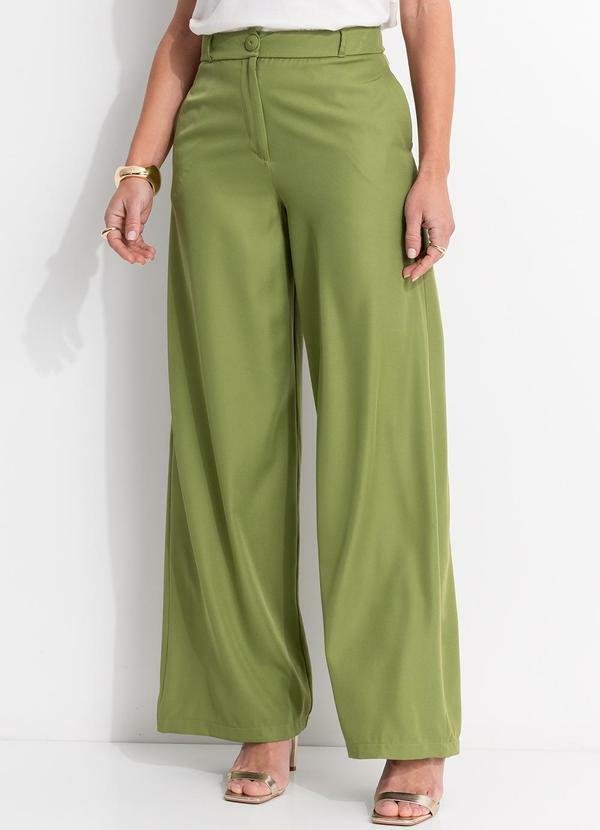 Imagem principal Calça Verde em Crepe Plano Quintess Quintess