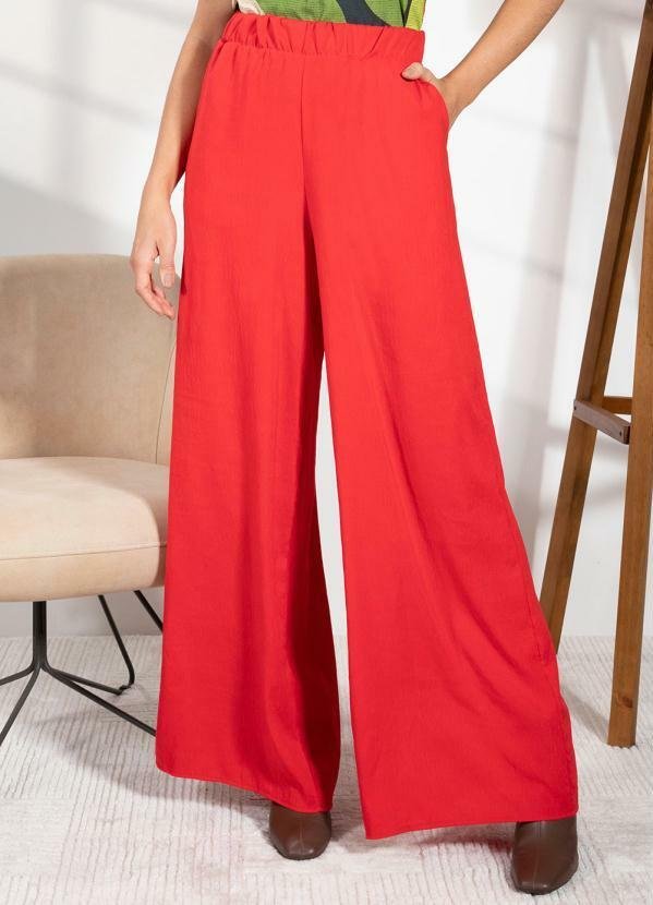 Imagem principal Calça Vermelha em Crepe Plano Quintess Quintess