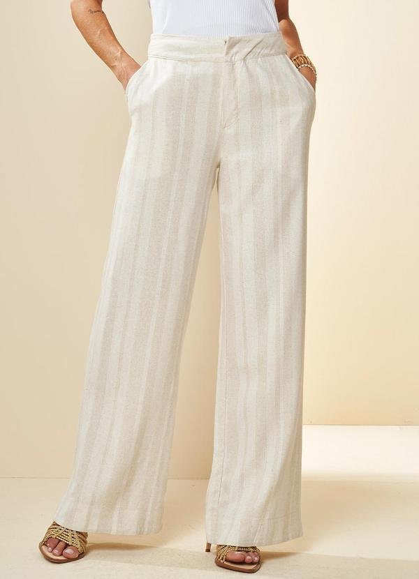 Calça Cintura Alta Celebration Reta Branco