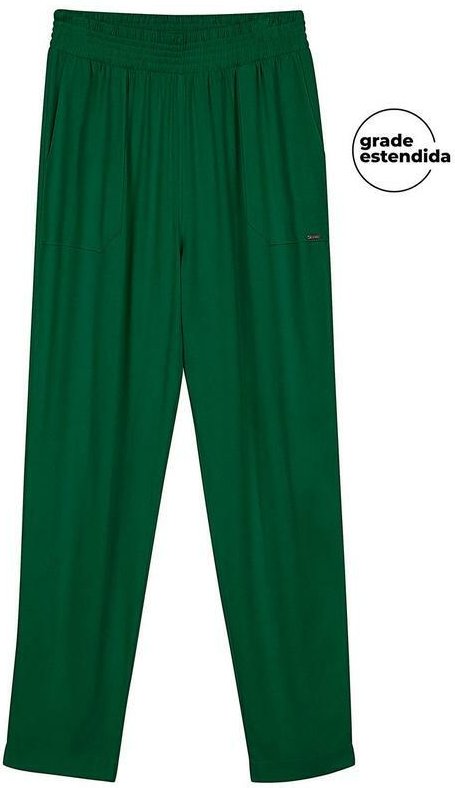 Imagem principal Calça Feminina Creponada com Bolsos Verde Marialícia Marialícia