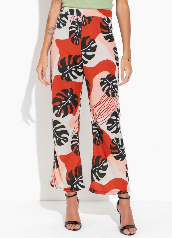 Imagem principal Calça Folhagem Pantalona Cintura Alta Moda Pop Moda Pop