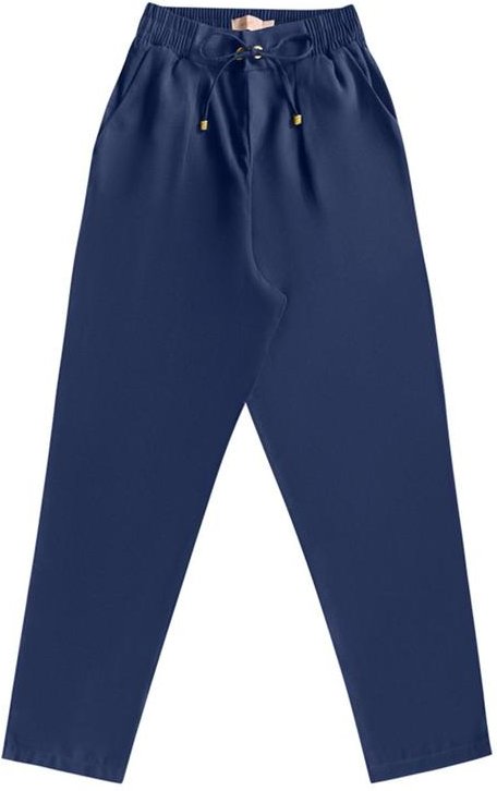 Calça Reta Alfaiataria Azul