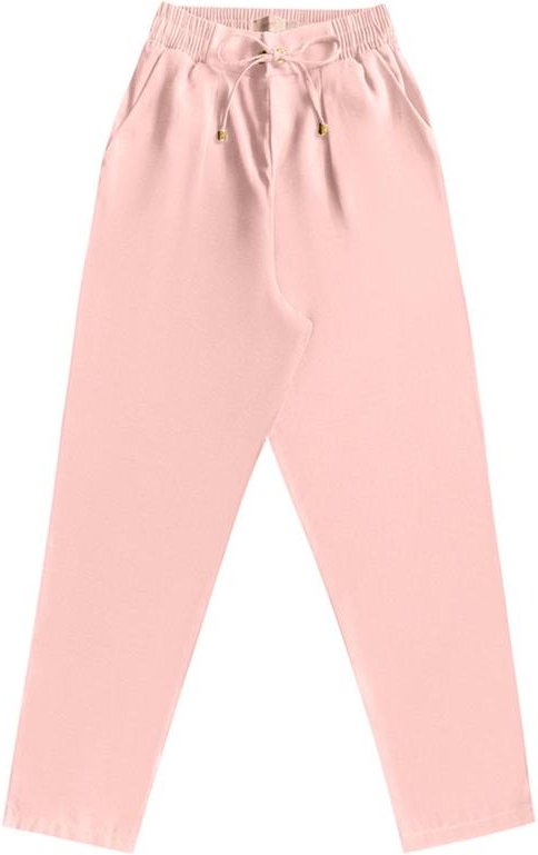 Calça Reta Alfaiataria Rosa