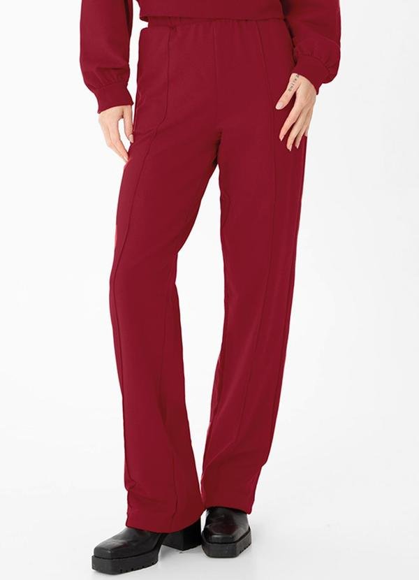 Imagem principal Calça Reta em Moletom Vermelho Enfim Enfim